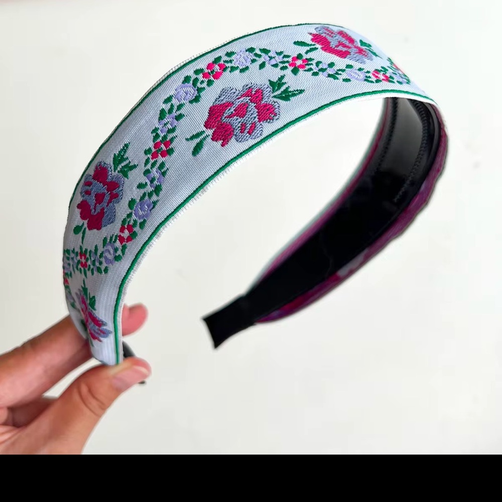 Pink and Green Floral Hair Accessory
